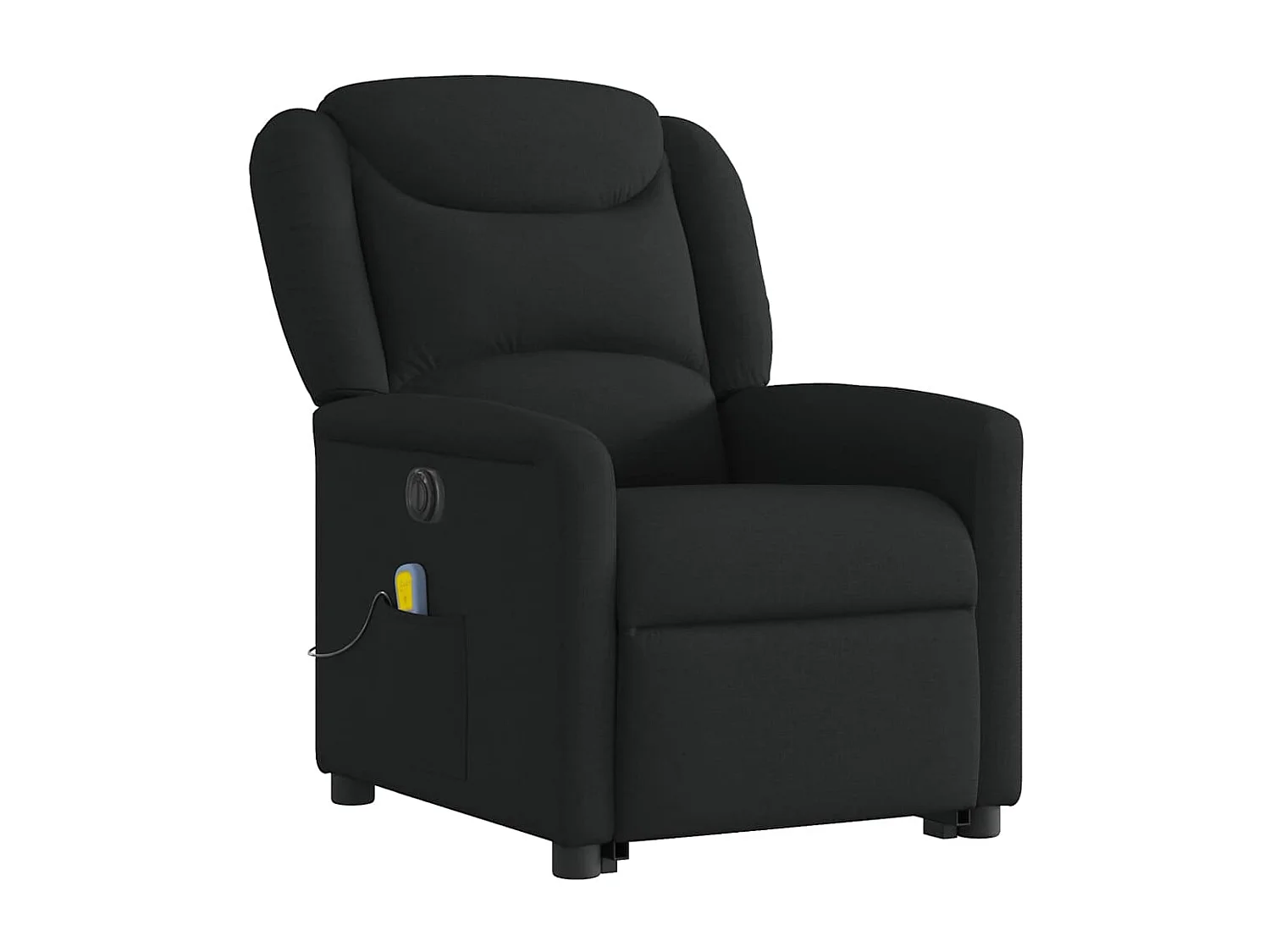 Fauteuil inclinable de massage électrique Noir Tissu