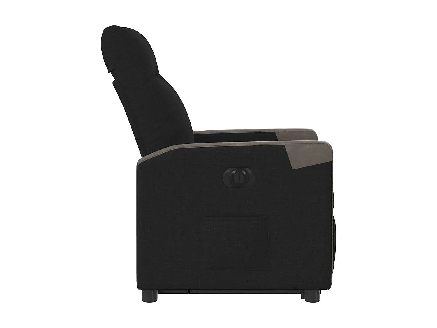 Fauteuil inclinable électrique noir tissu