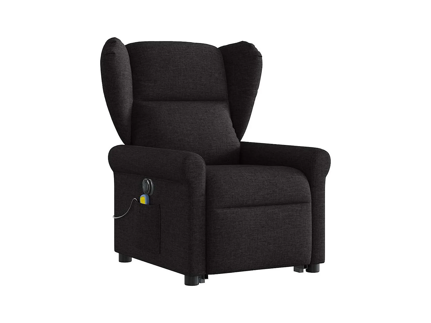 Fauteuil inclinable de massage électrique Noir Tissu