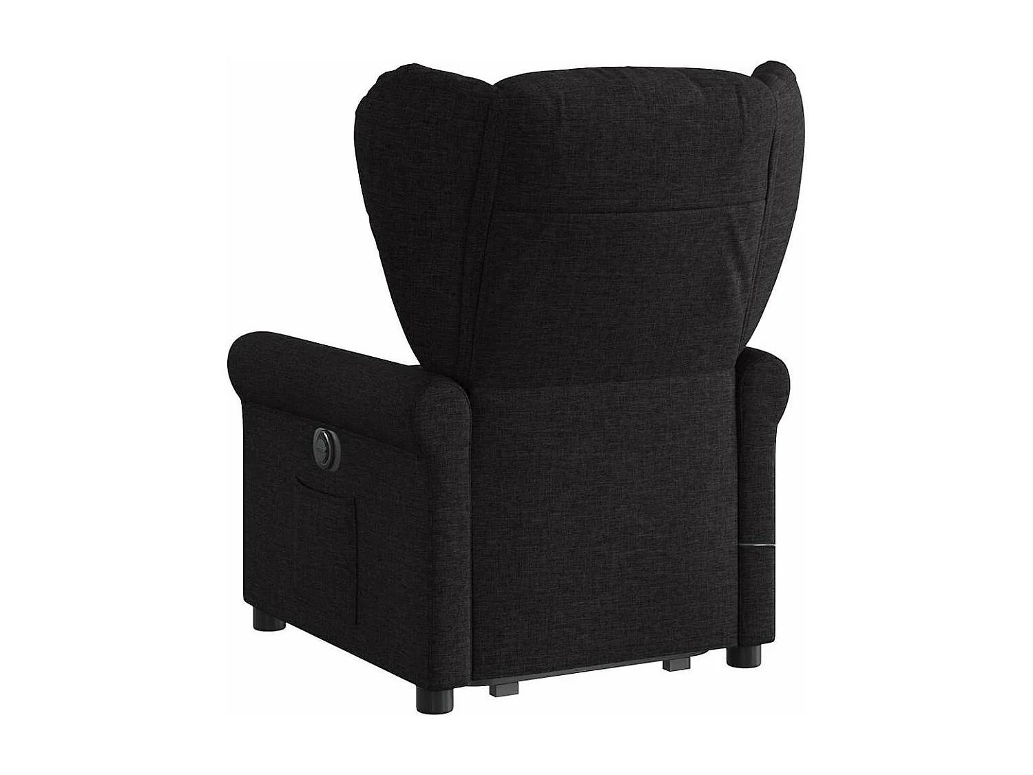 Fauteuil inclinable de massage électrique Noir Tissu