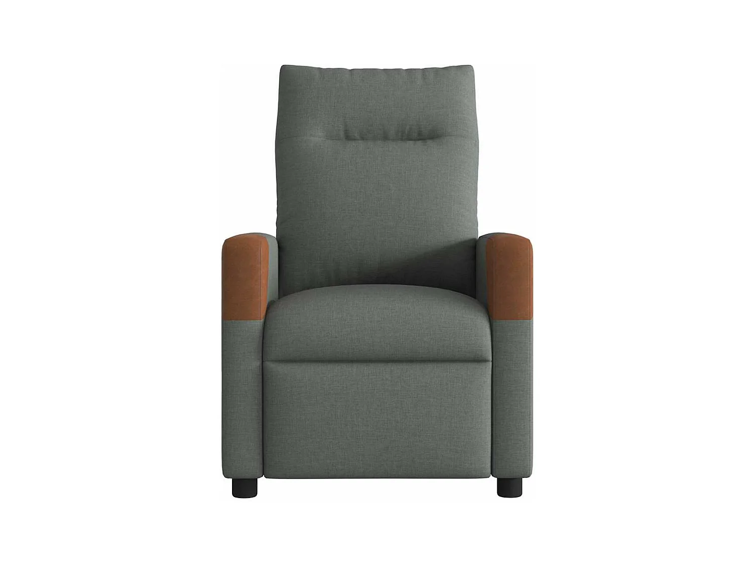 Fauteuil inclinable de massage électrique gris foncé tissu