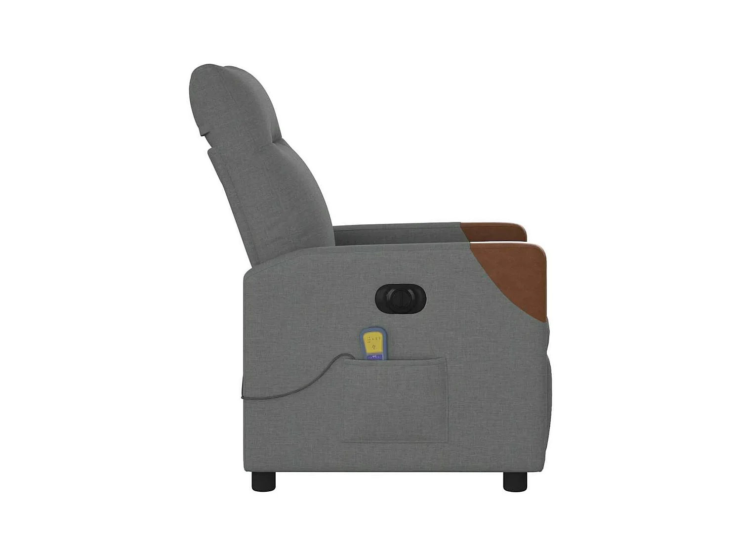 Fauteuil inclinable de massage électrique gris foncé tissu