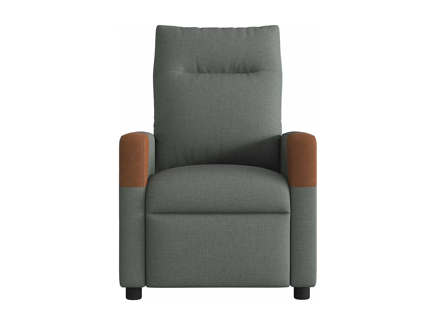 Fauteuil inclinable de massage électrique gris foncé tissu