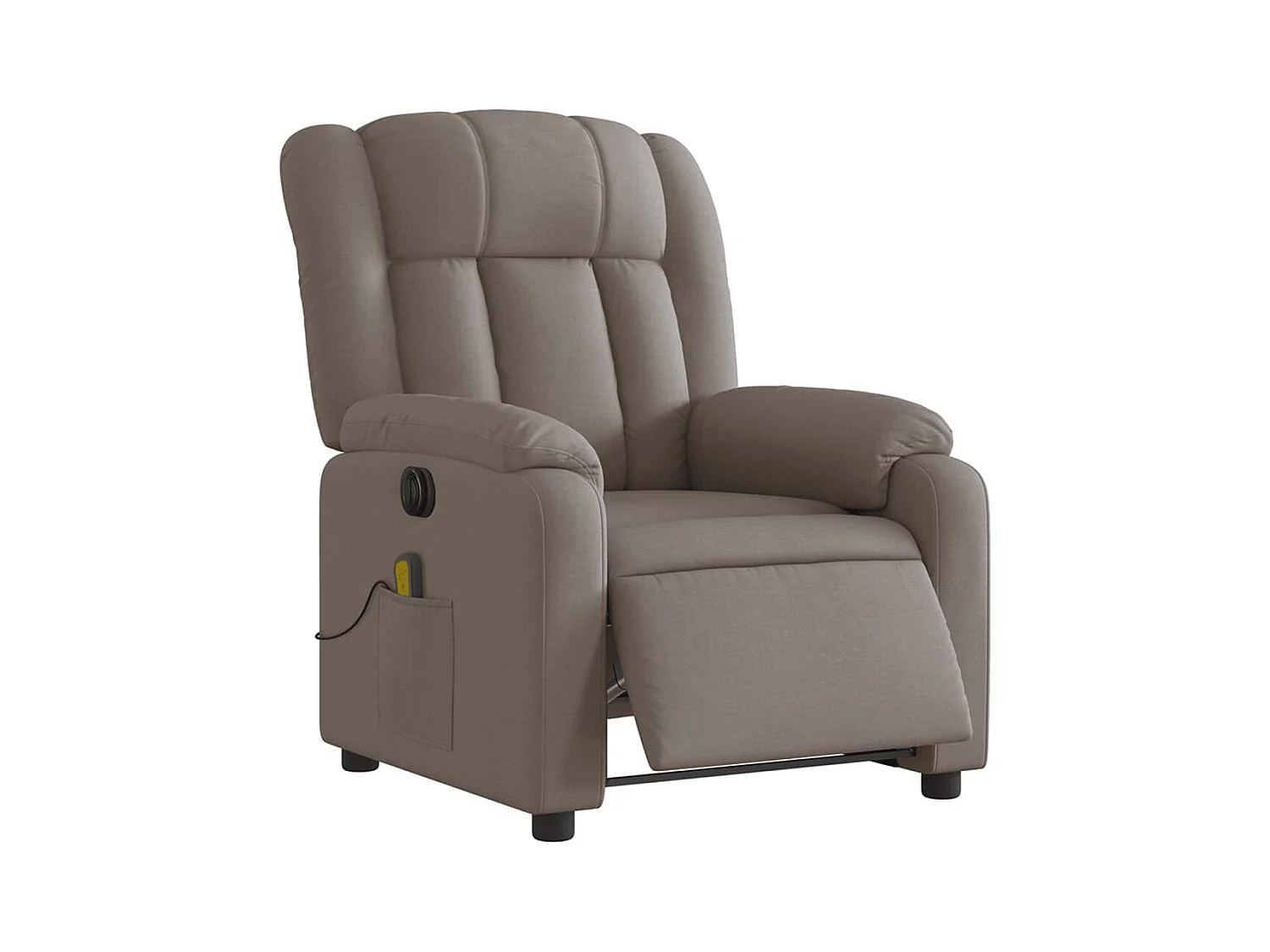 Fauteuil de massage inclinable électrique Taupe Tissu