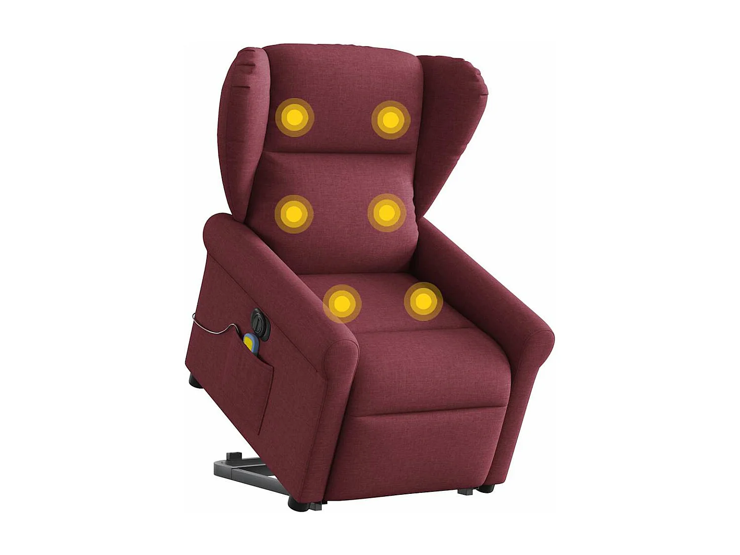 Elektrischer Massagesessel, burgunderroter Stoff