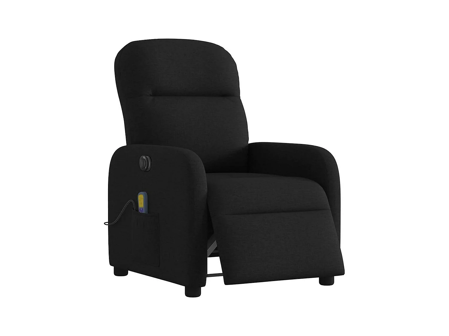 Fauteuil de massage inclinable électrique Noir Tissu