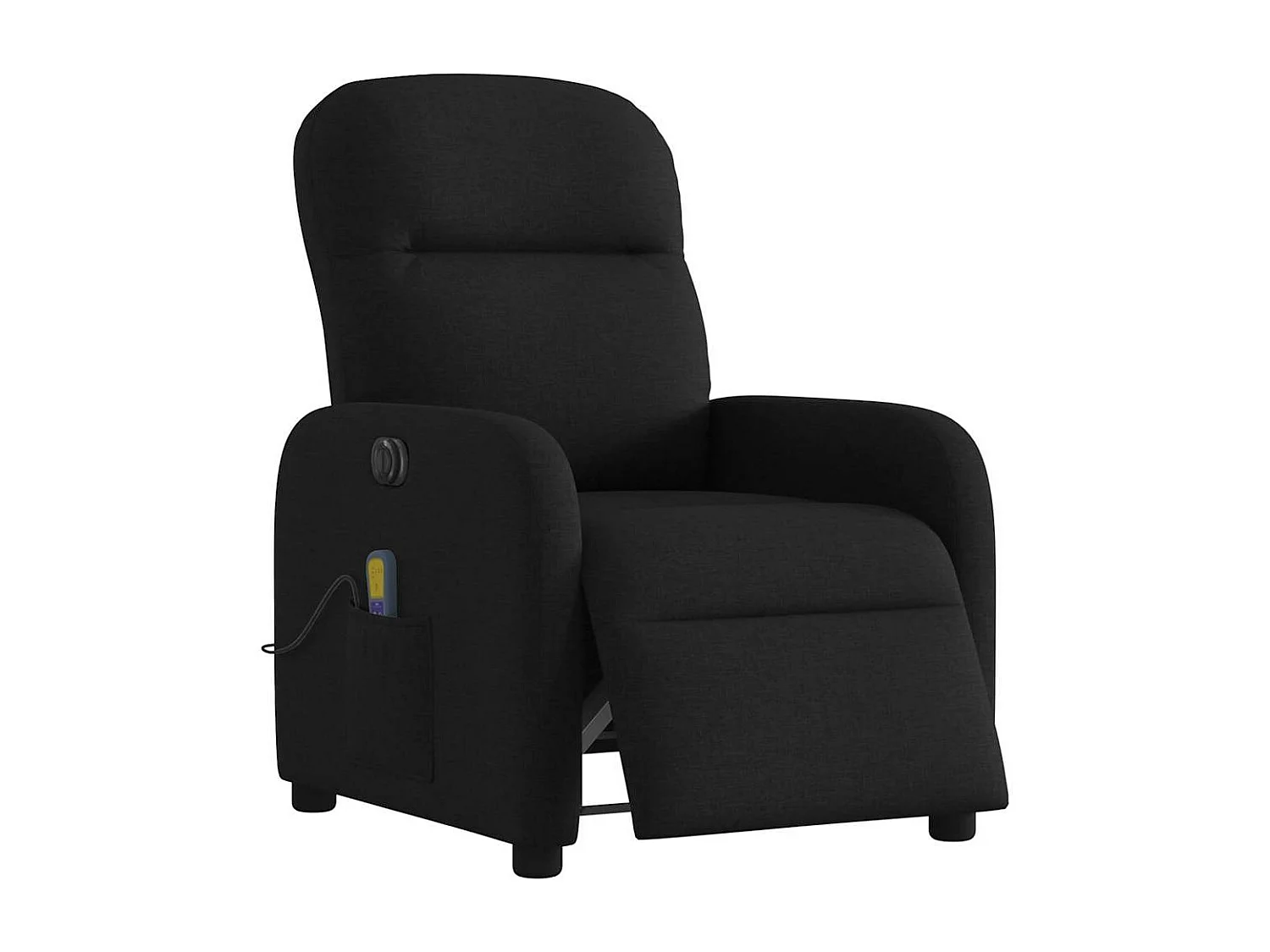 Fauteuil de massage inclinable électrique Noir Tissu