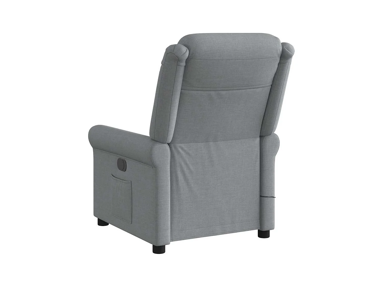 Fauteuil de massage inclinable électrique gris clair tissu
