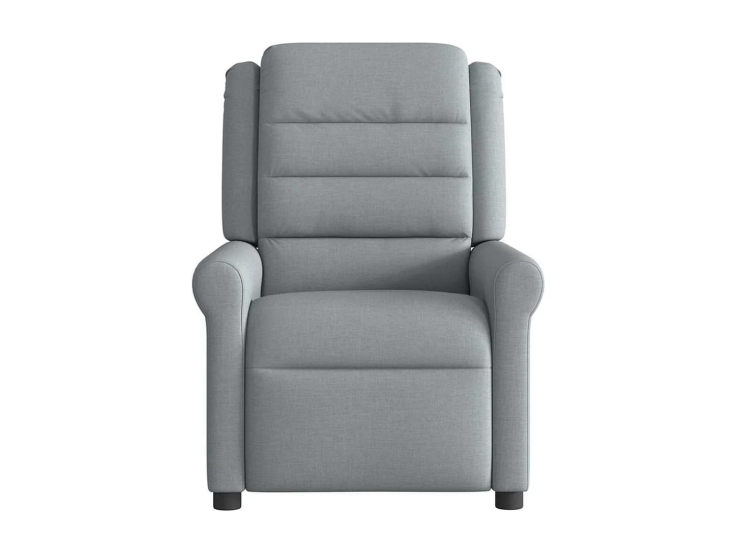 Sillón masajeador reclinable eléctrico de tela gris claro