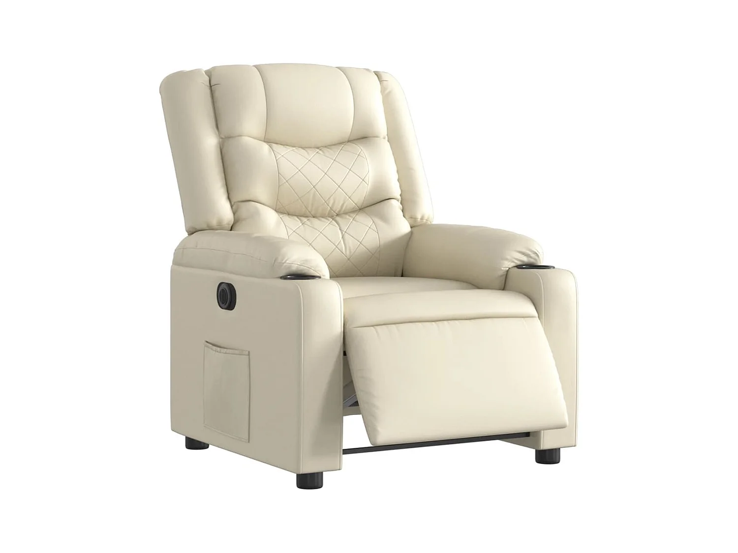 Fauteuil inclinable électrique Crème Similicuir