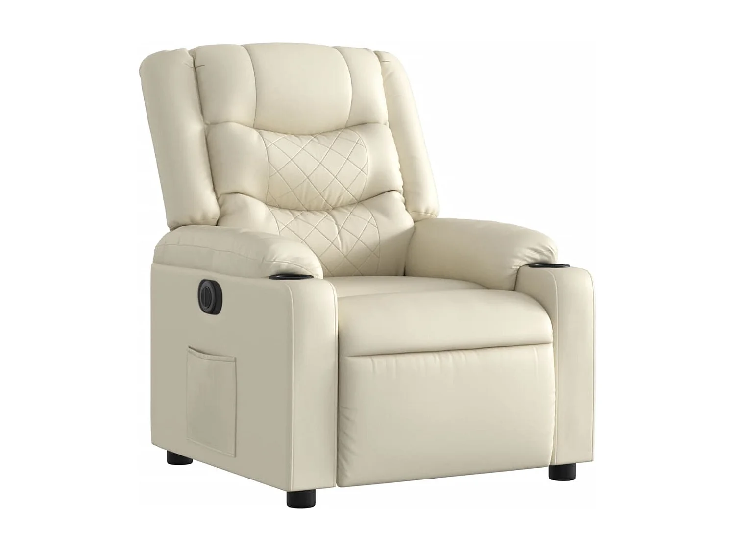Fauteuil inclinable électrique Crème Similicuir