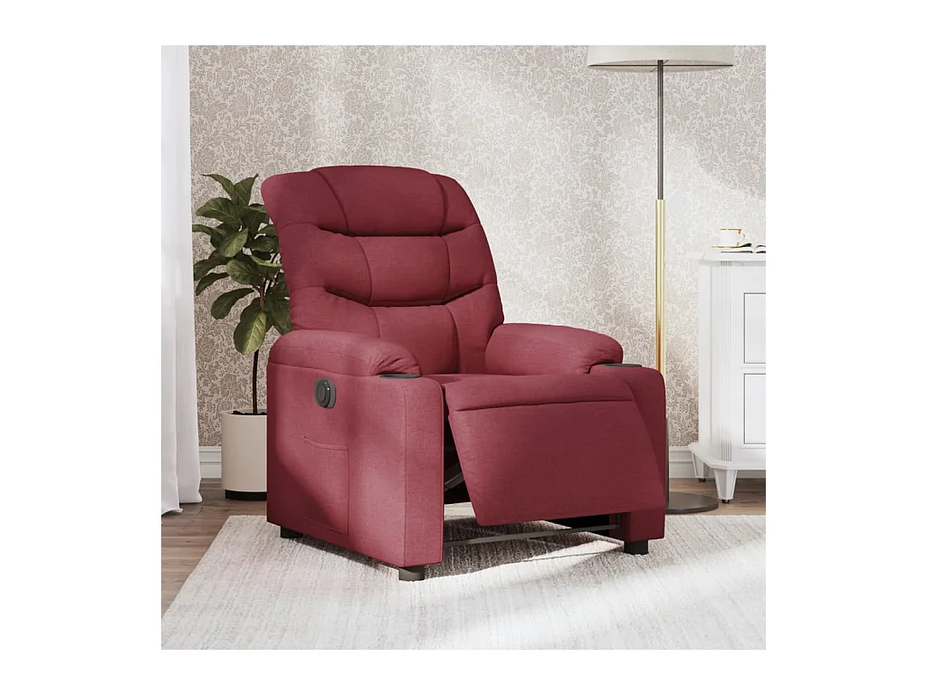 Fauteuil inclinable électrique Rouge bordeaux Tissu