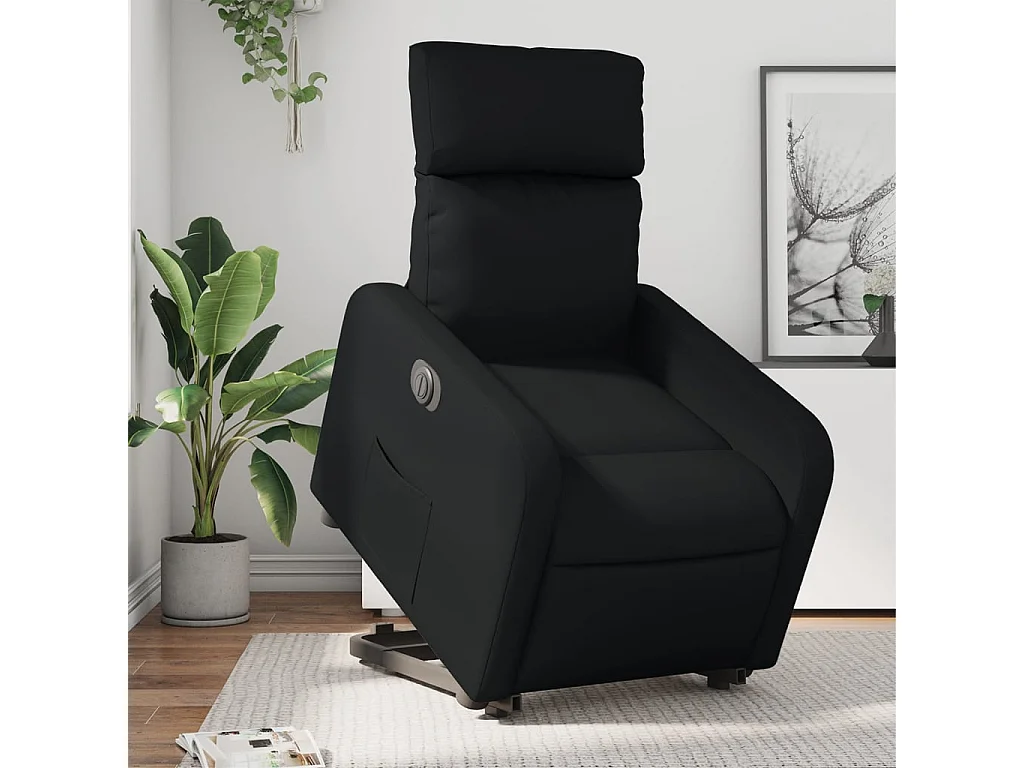 Fauteuil inclinable électrique noir similicuir