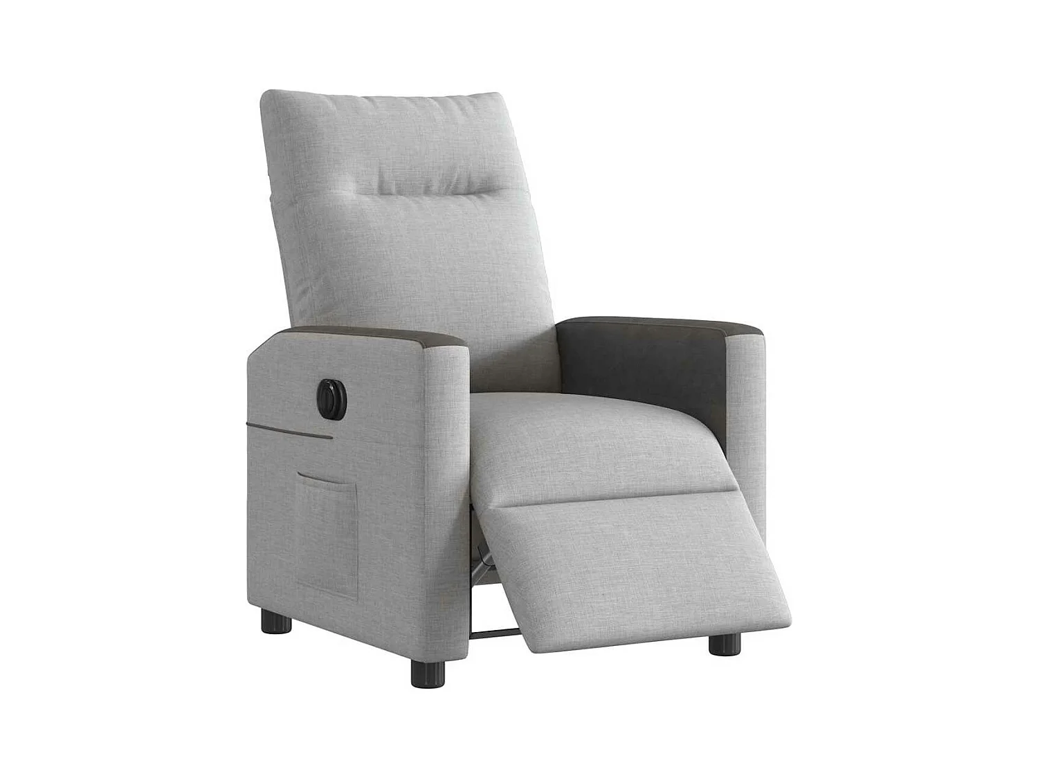 Fauteuil inclinable électrique gris nuage tissu