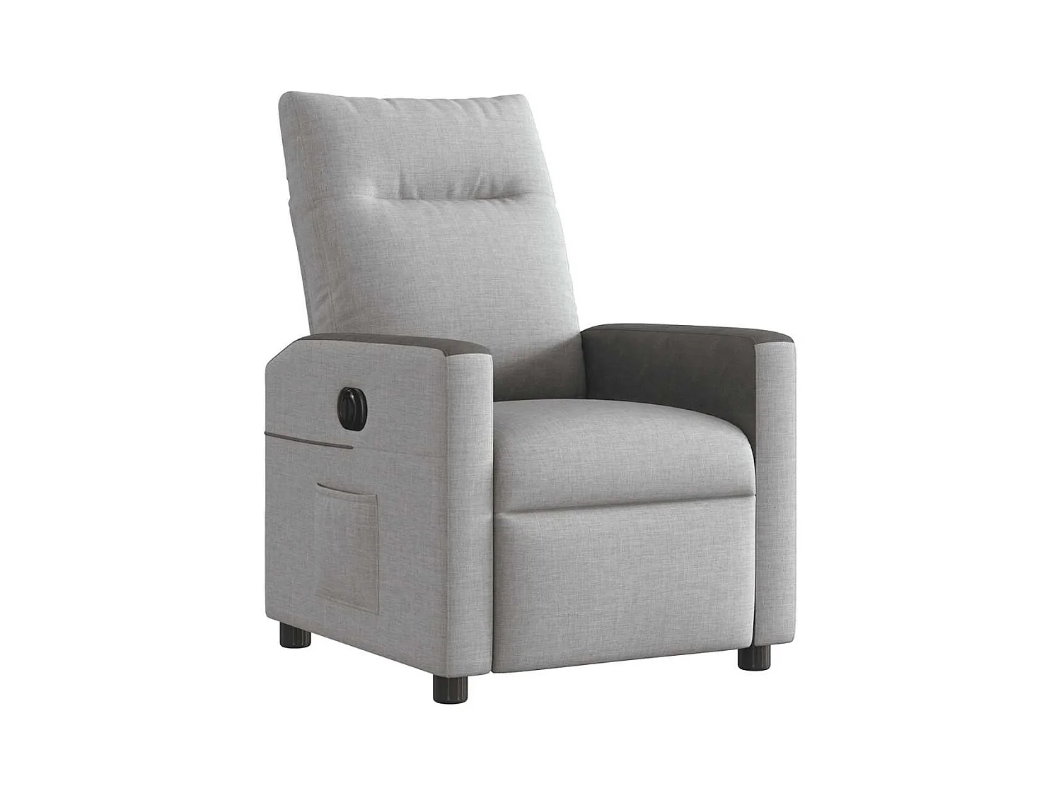 Fauteuil inclinable électrique gris nuage tissu