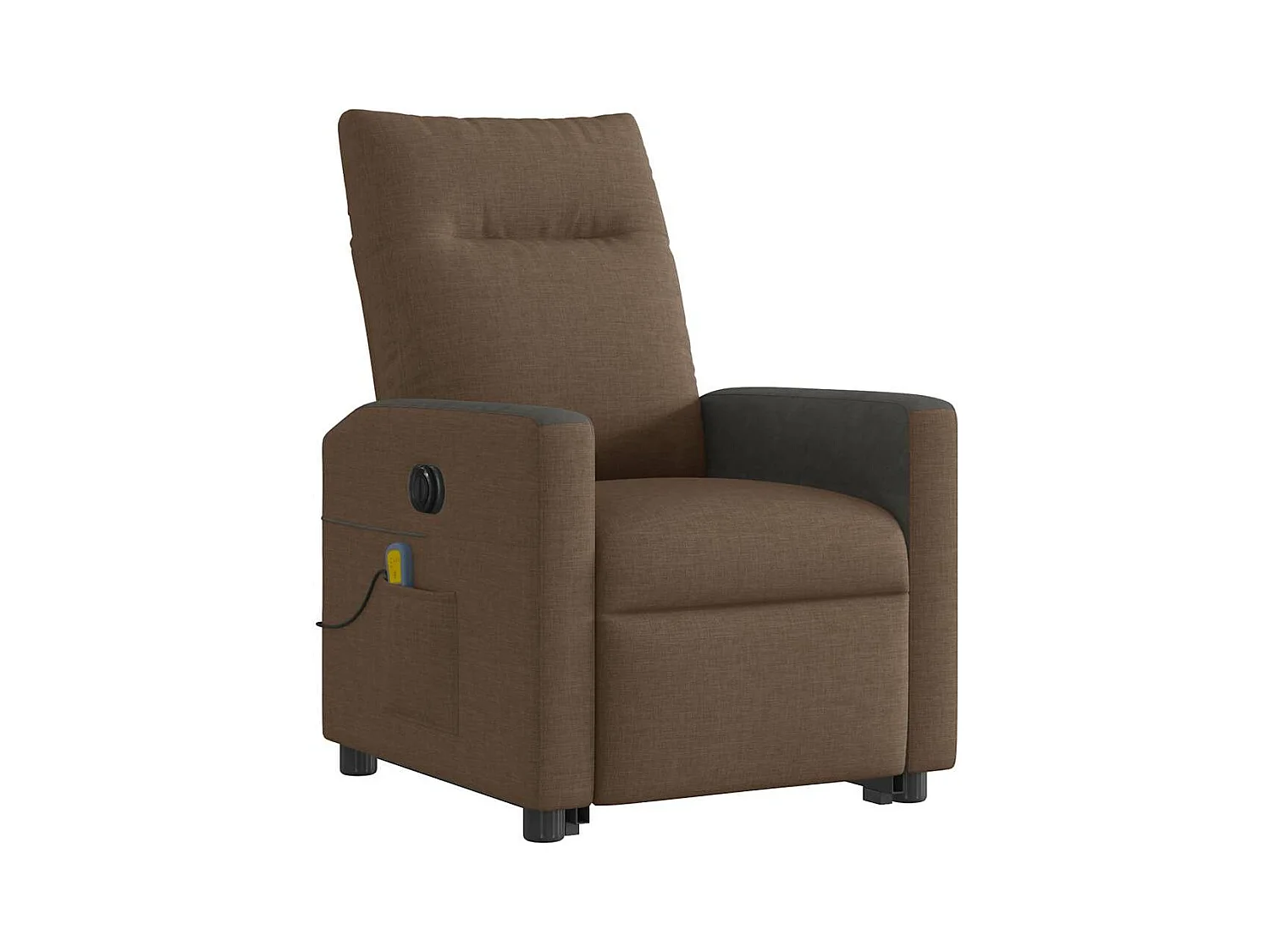 Fauteuil inclinable de massage électrique Marron Tissu