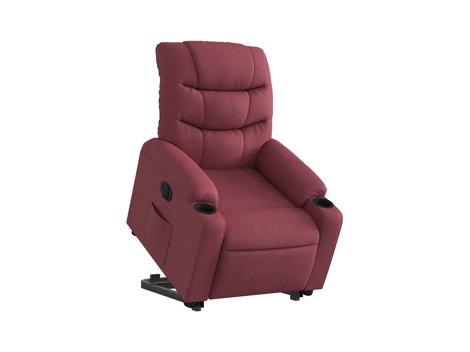 Fauteuil inclinable électrique rouge bordeaux tissu