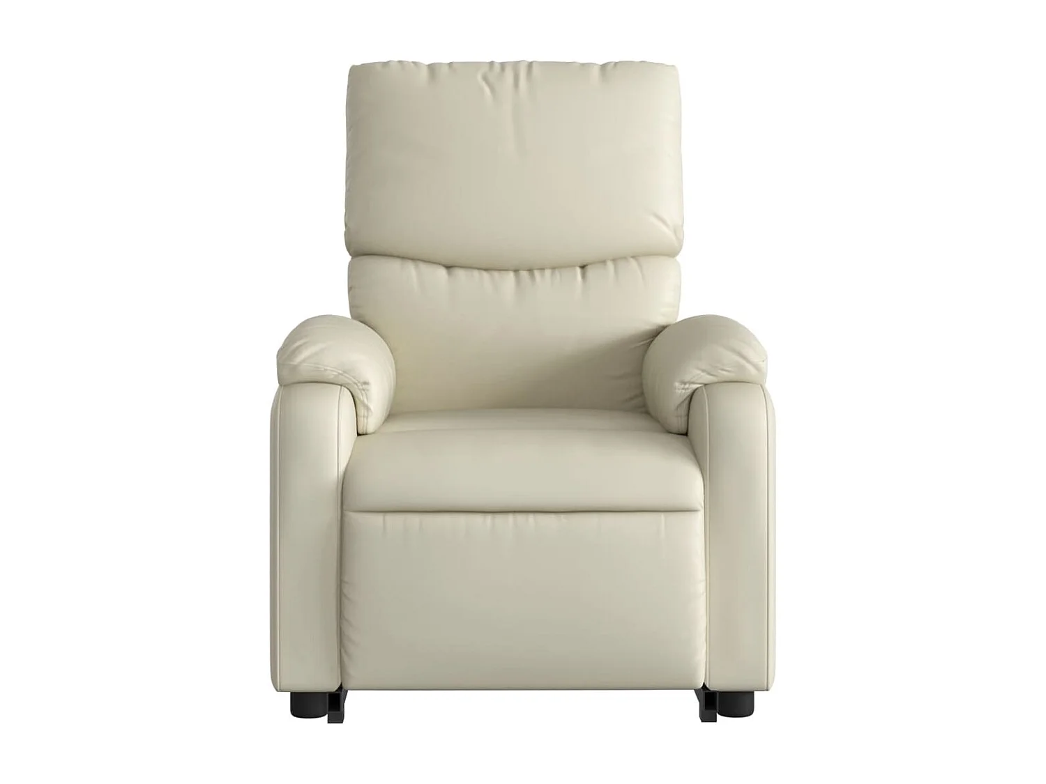 Fauteuil inclinable électrique crème similicuir