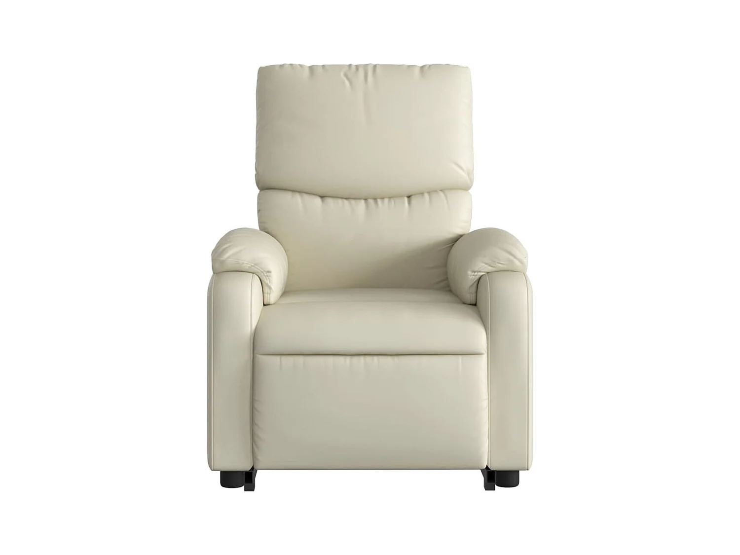 Fauteuil inclinable électrique crème similicuir