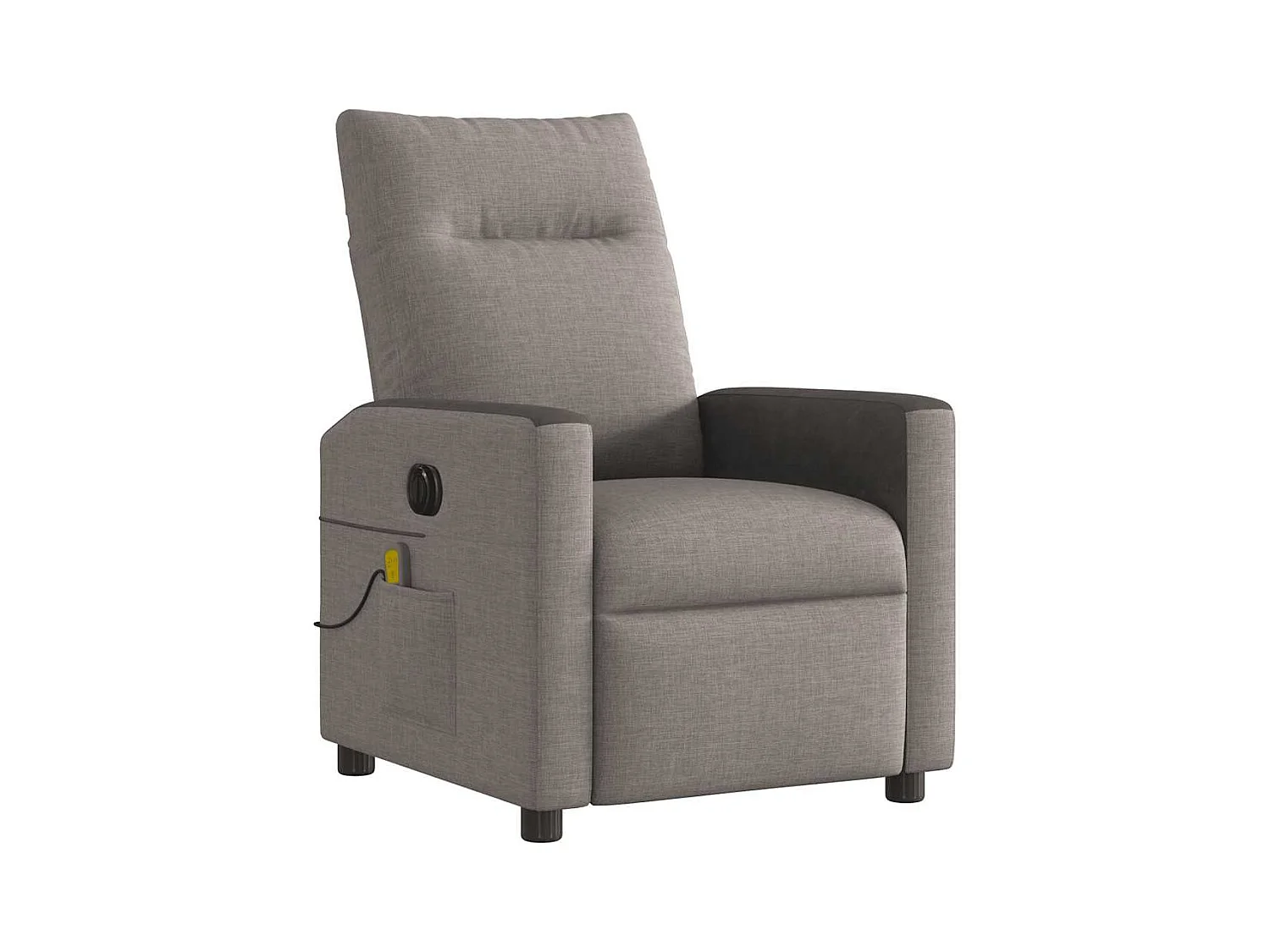 Elektrischer Liegemassagesessel, Taupe-Stoff