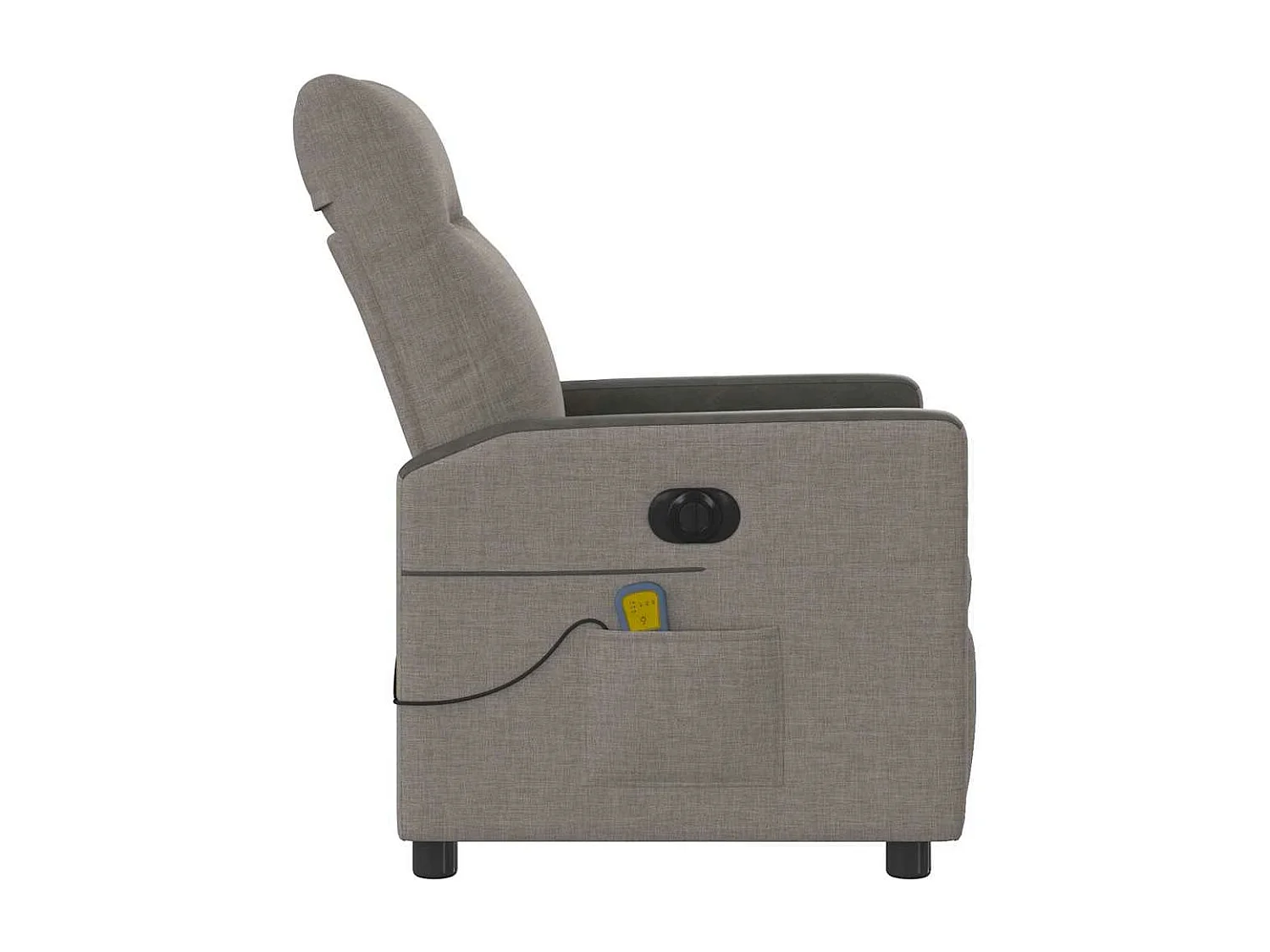 Elektrischer Liegemassagesessel, Taupe-Stoff