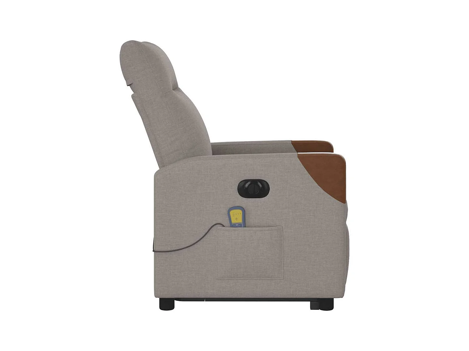 Fauteuil inclinable de massage électrique Taupe Tissu