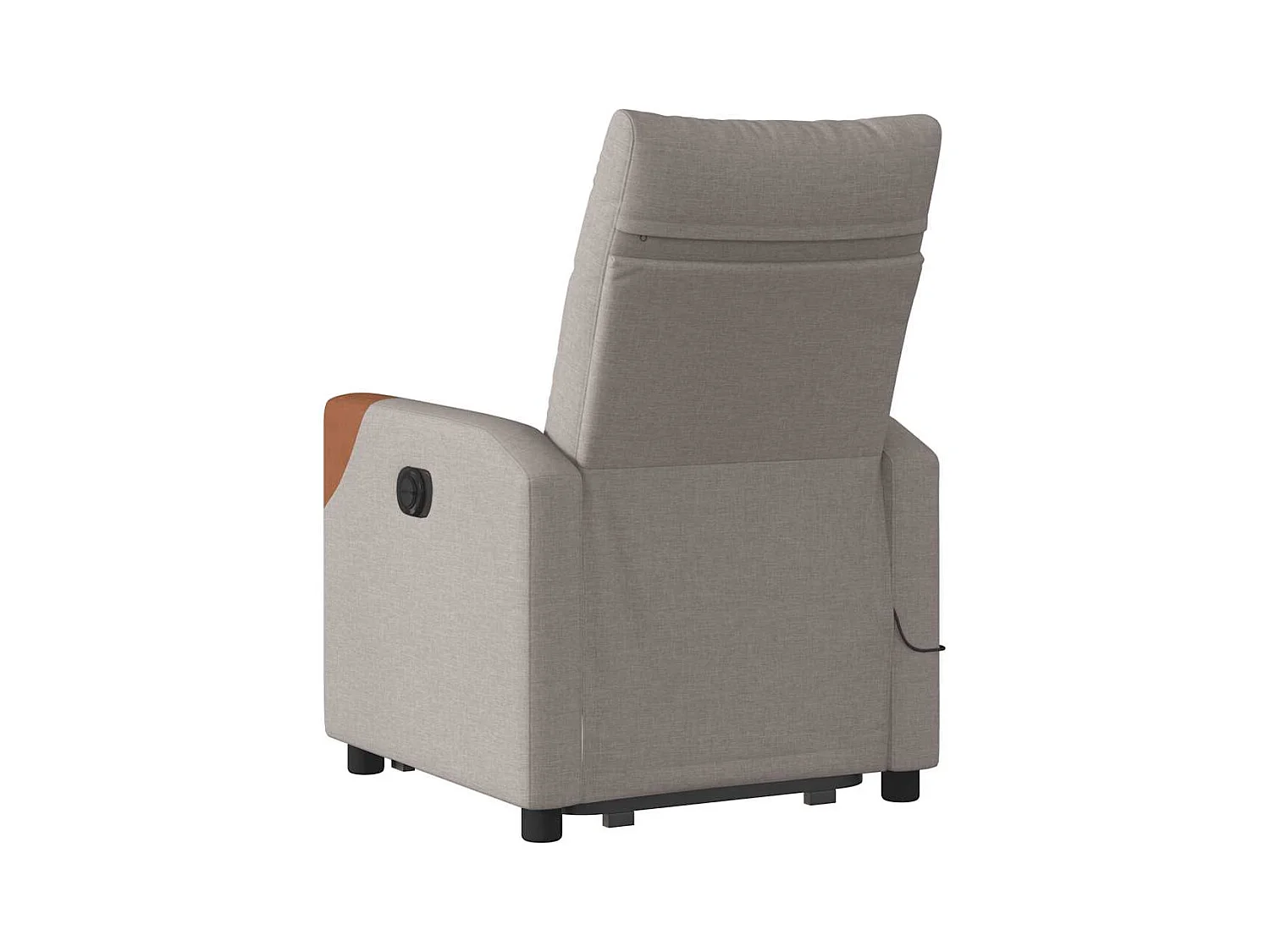 Fauteuil inclinable de massage électrique Taupe Tissu