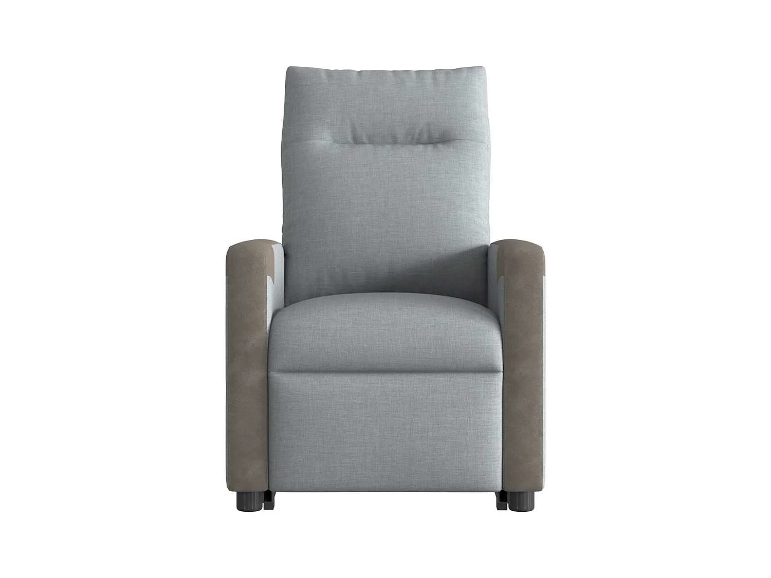 Fauteuil inclinable de massage électrique Gris clair Tissu