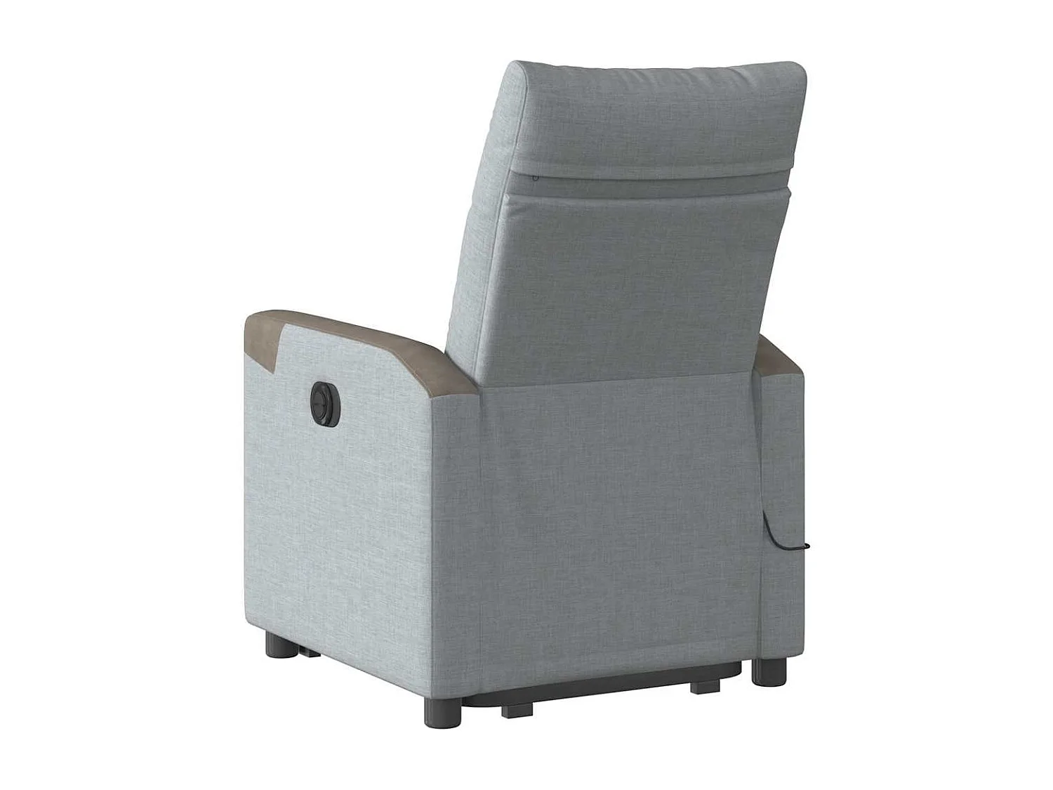 Fauteuil inclinable de massage électrique Gris clair Tissu