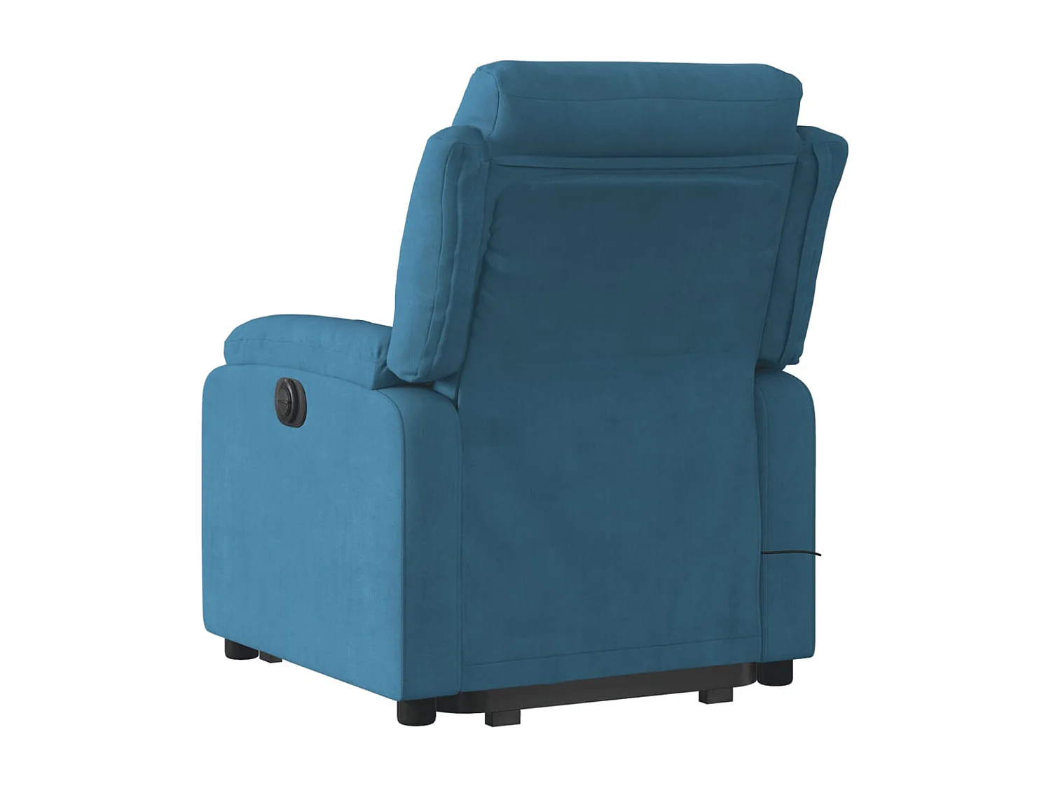 Fauteuil inclinable de massage électrique bleu velours