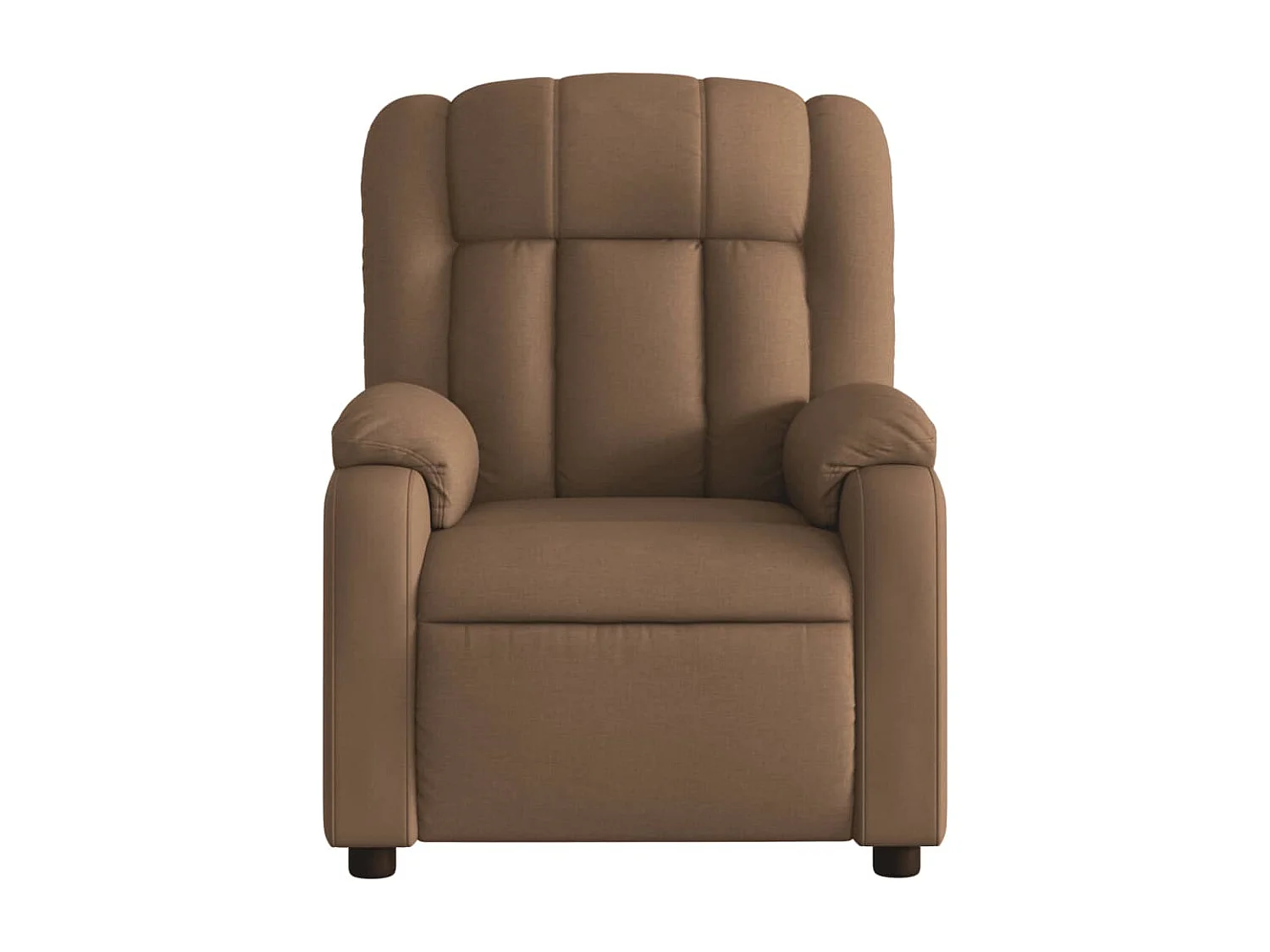 Fauteuil inclinable de massage électrique marron tissu