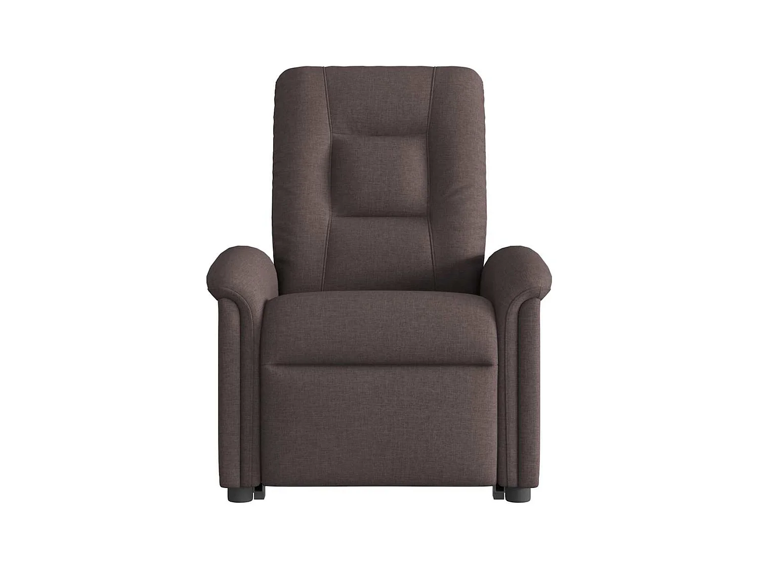 Fauteuil inclinable de massage électrique Marron foncé Tissu