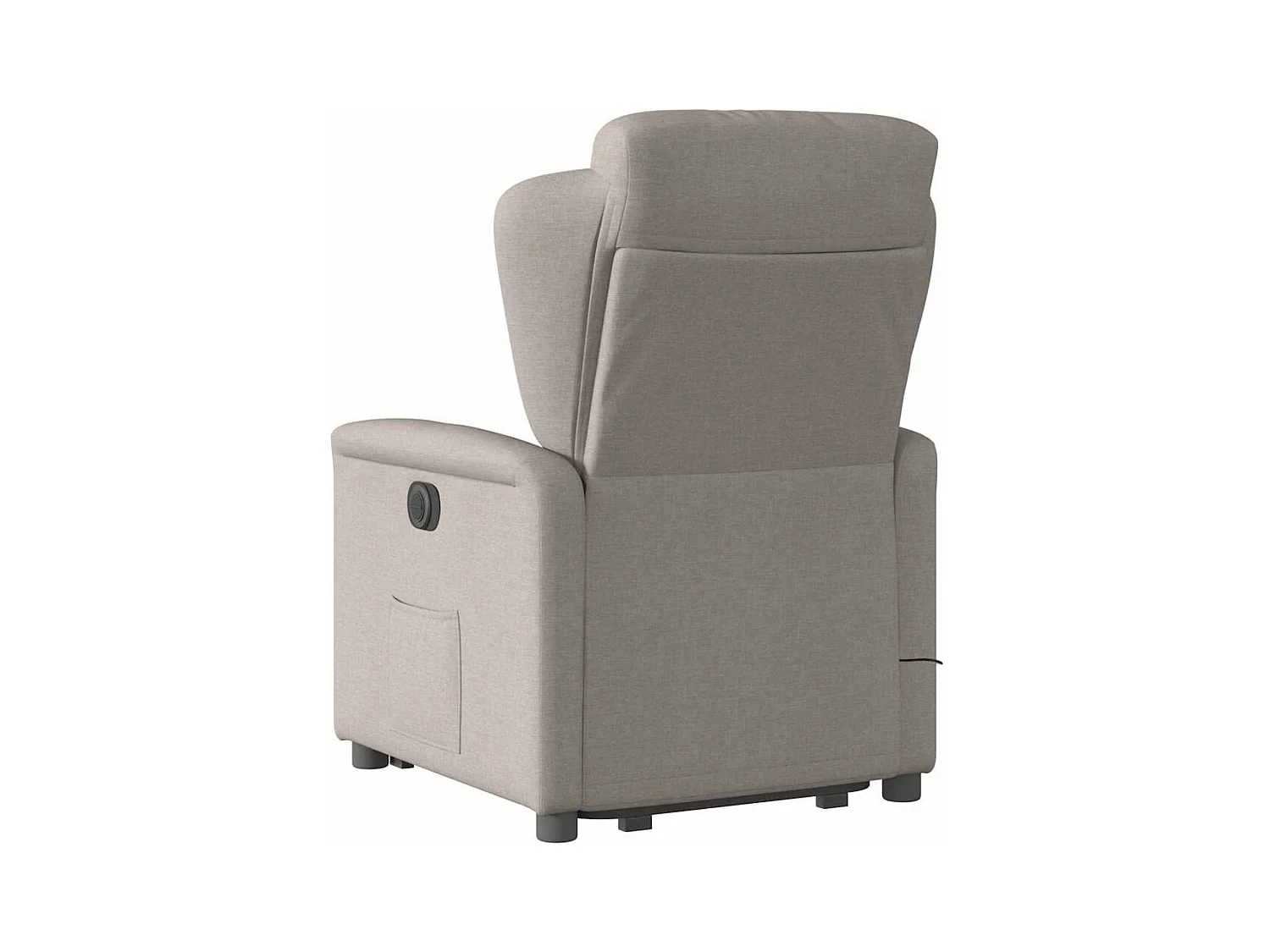 Fauteuil inclinable de massage électrique Taupe Tissu
