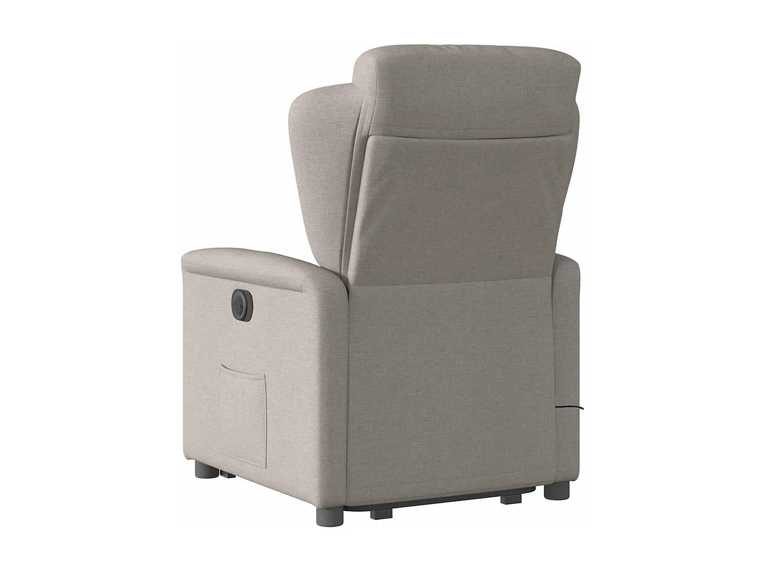 Fauteuil inclinable de massage électrique Taupe Tissu