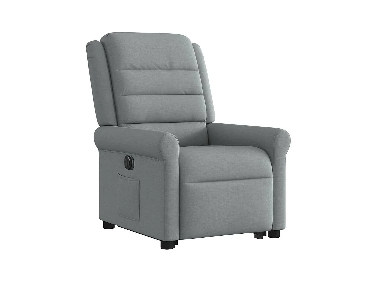 Fauteuil inclinable électrique gris clair tissu