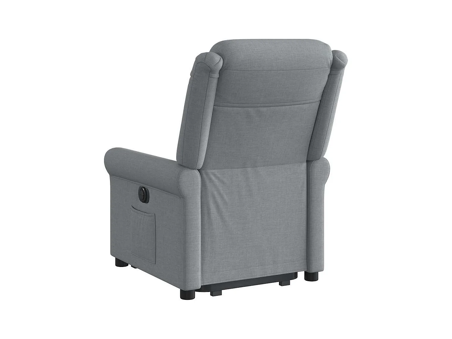 Fauteuil inclinable électrique gris clair tissu