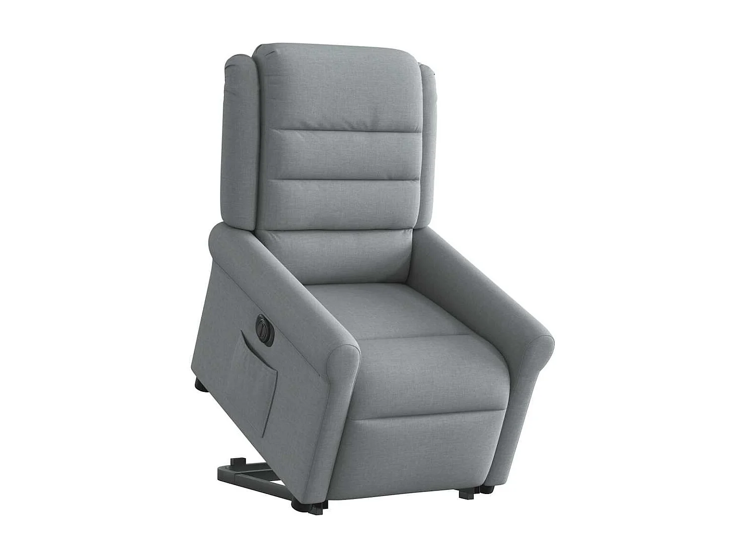 Fauteuil inclinable électrique gris clair tissu