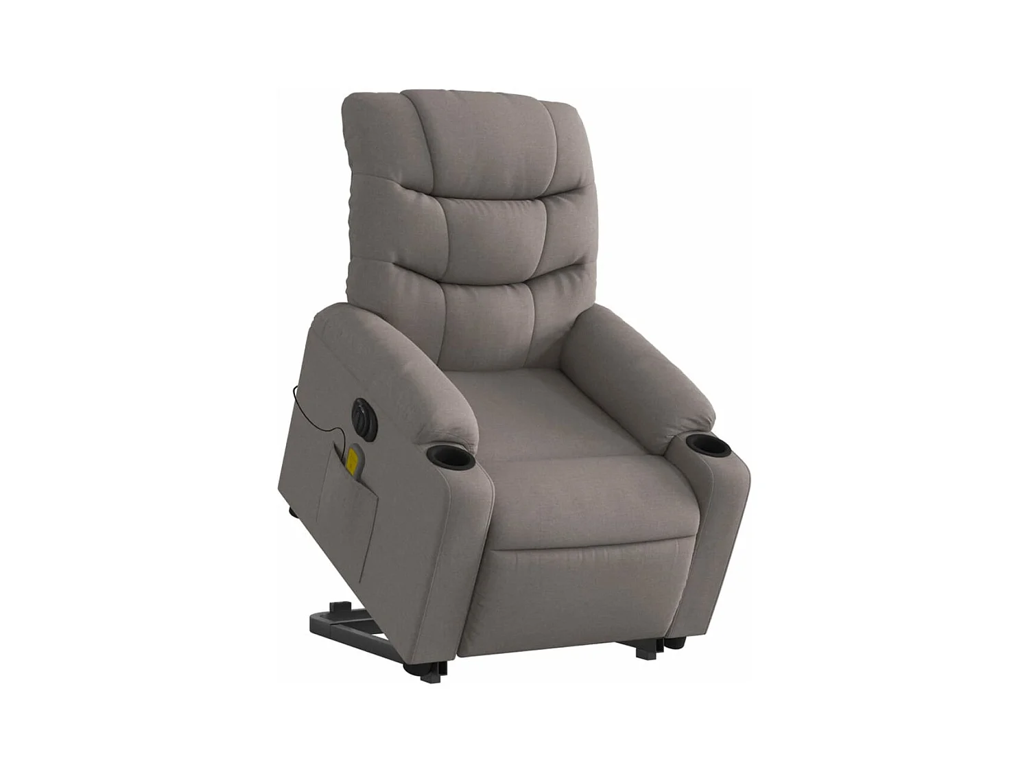 Fauteuil inclinable de massage électrique Taupe Tissu