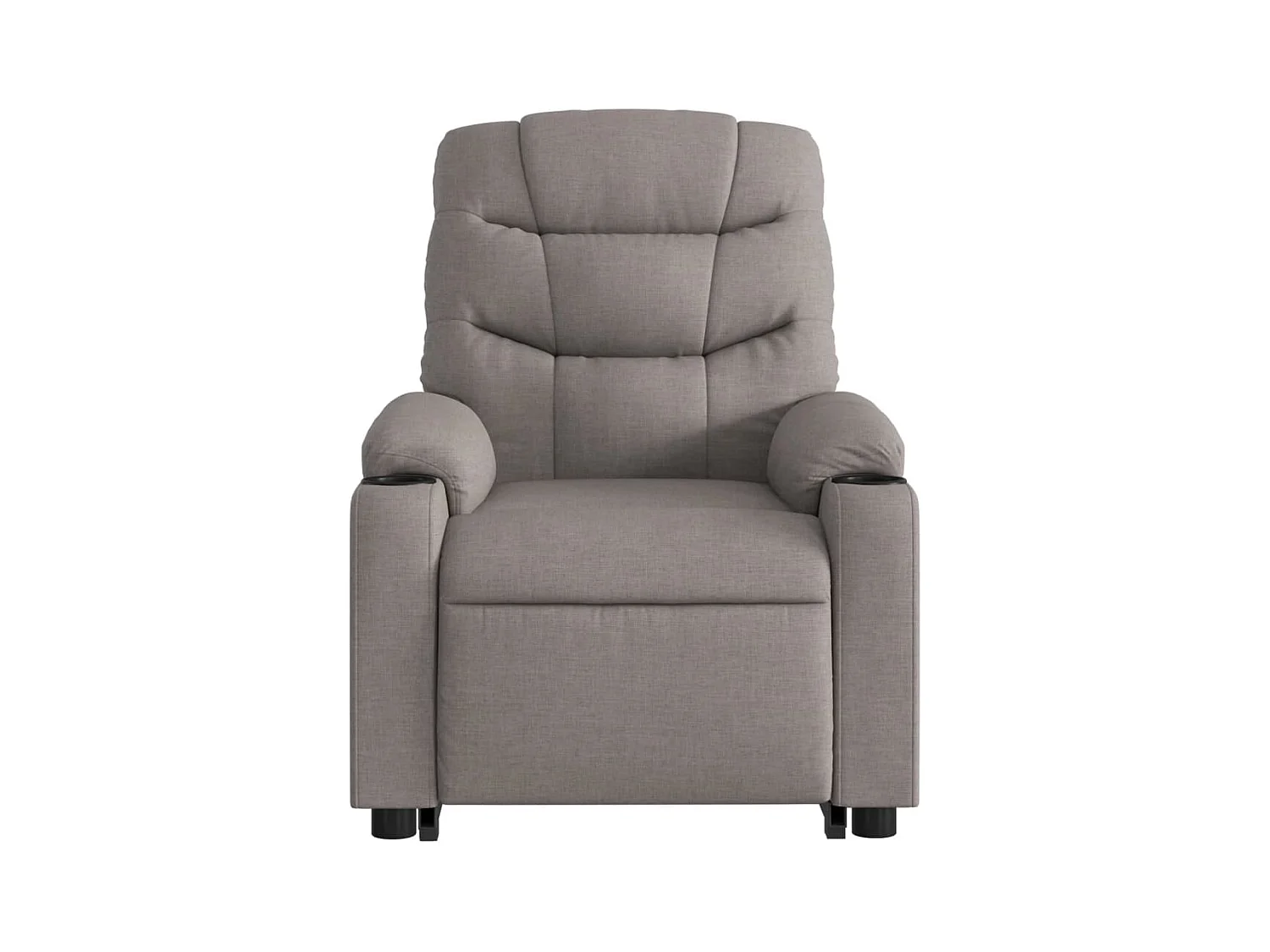 Fauteuil inclinable de massage électrique Taupe Tissu