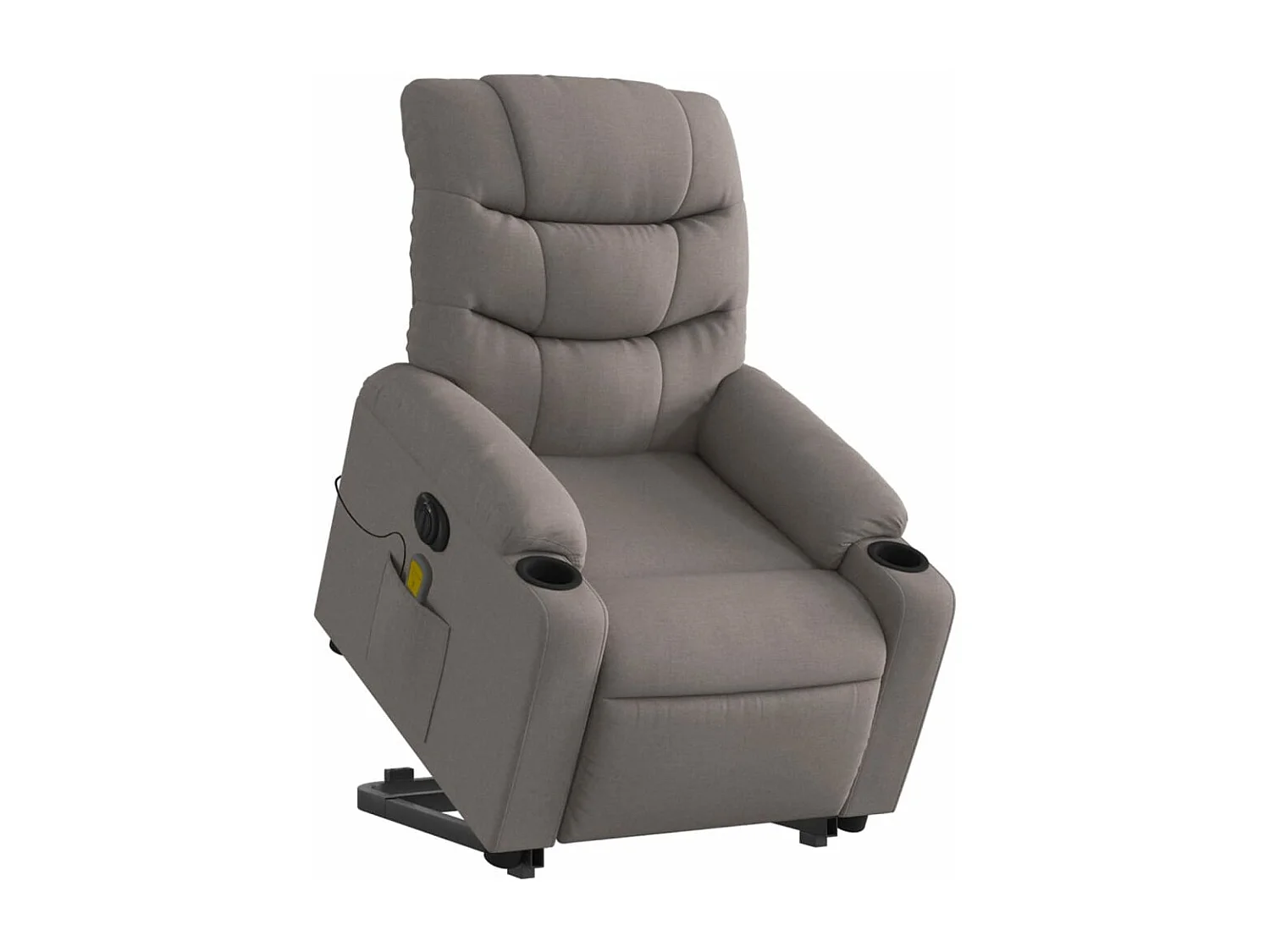Fauteuil inclinable de massage électrique Taupe Tissu