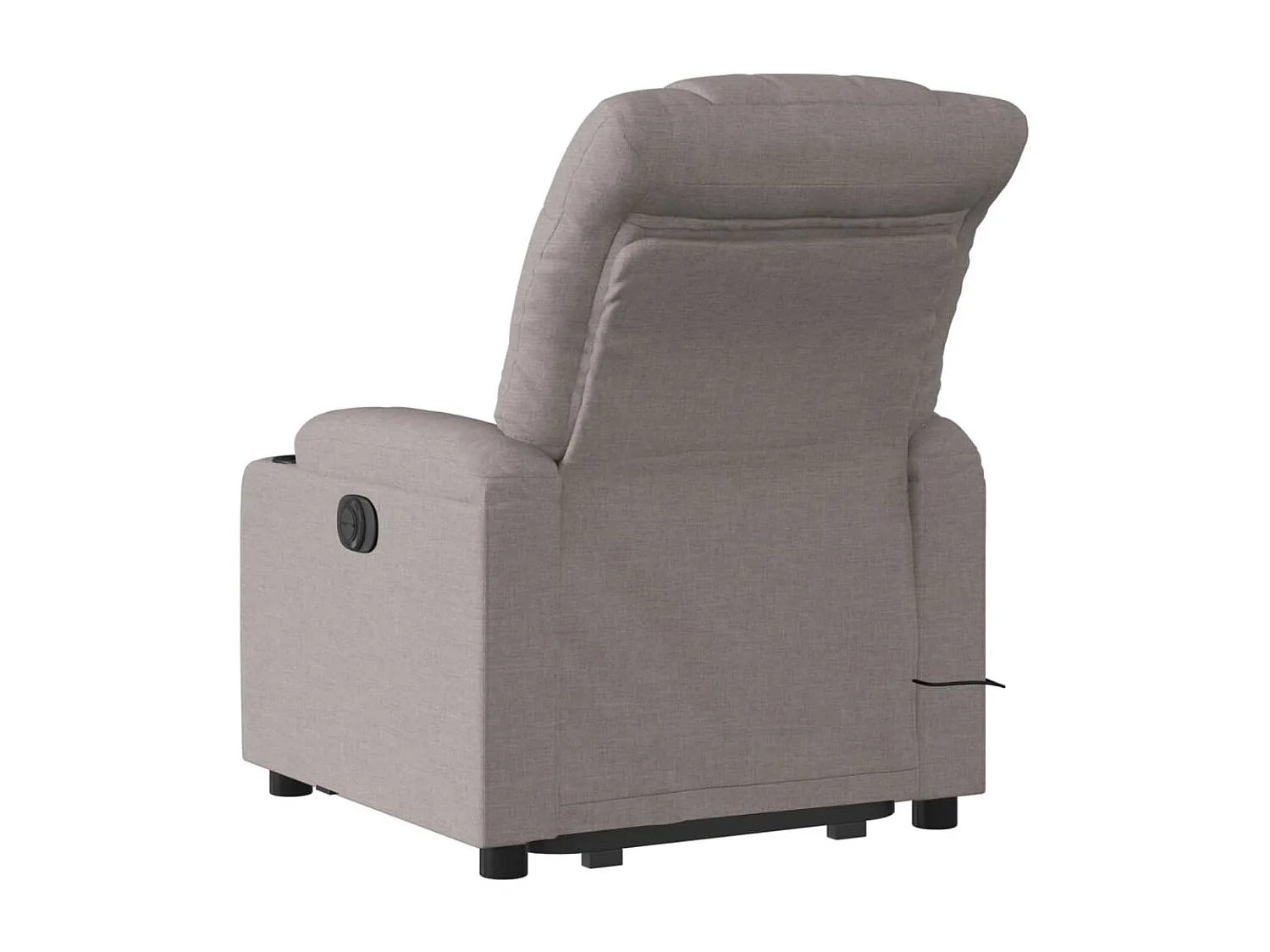Fauteuil inclinable de massage électrique Taupe Tissu