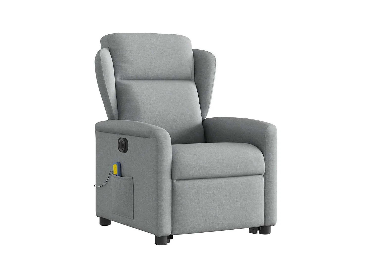 Fauteuil inclinable de massage électrique Gris clair Tissu