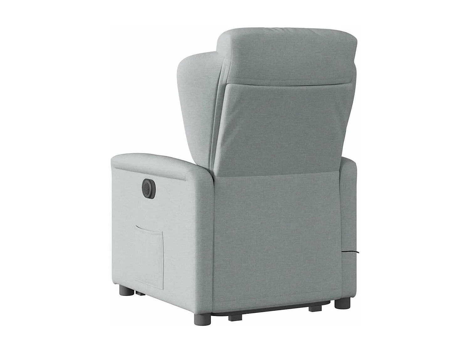 Fauteuil inclinable de massage électrique Gris clair Tissu