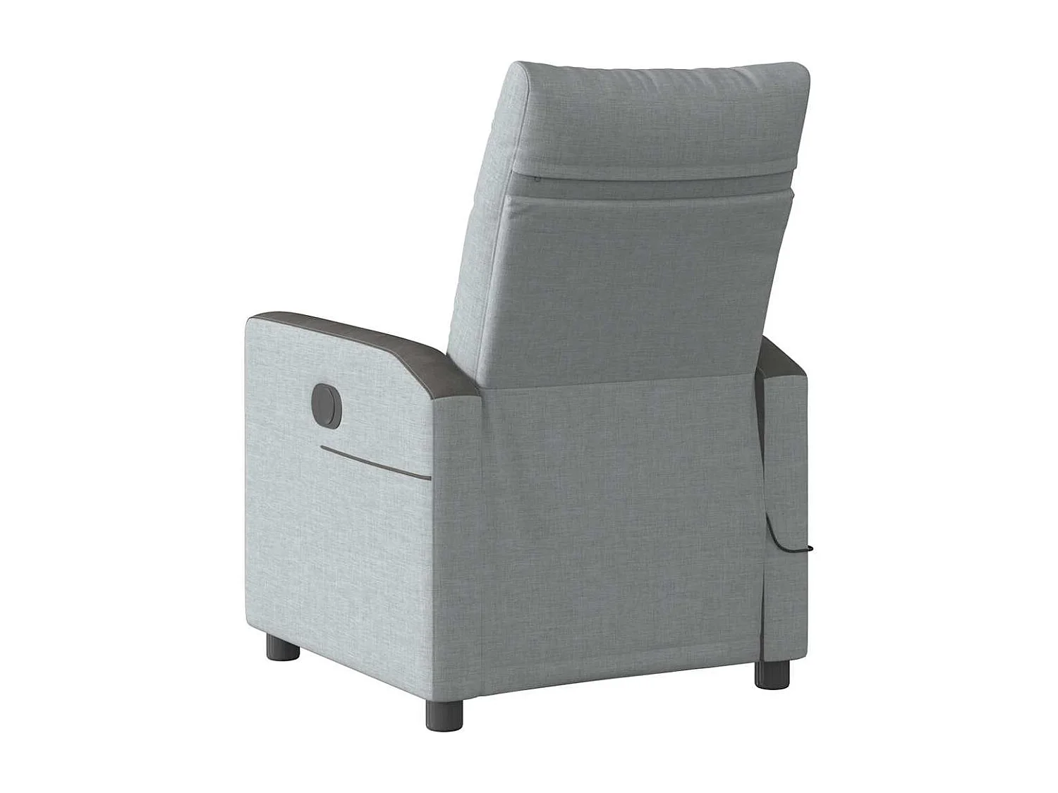 Fauteuil de massage inclinable électrique gris clair tissu