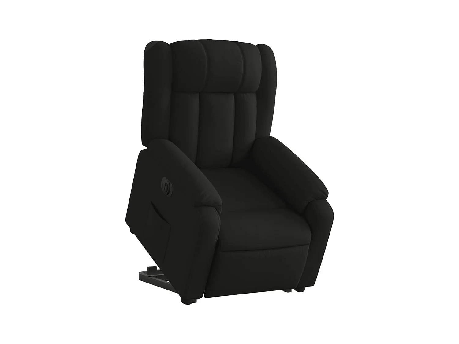 Sillón reclinable eléctrico de tela negra