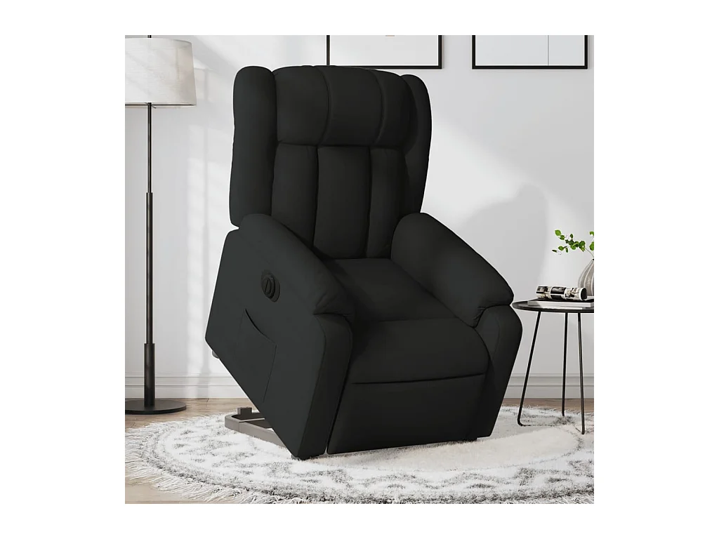 Fauteuil inclinable électrique noir tissu