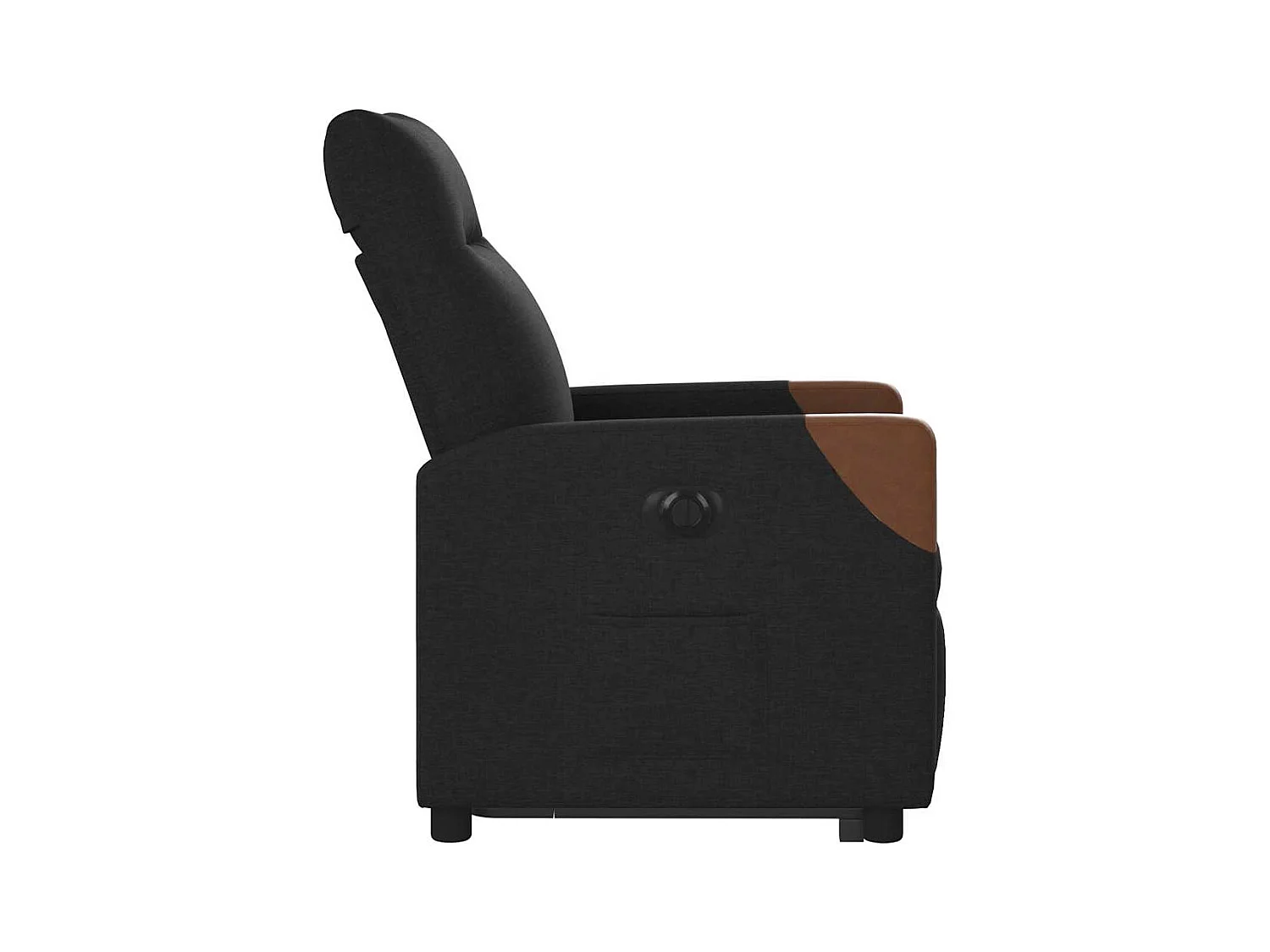 Fauteuil inclinable électrique noir tissu