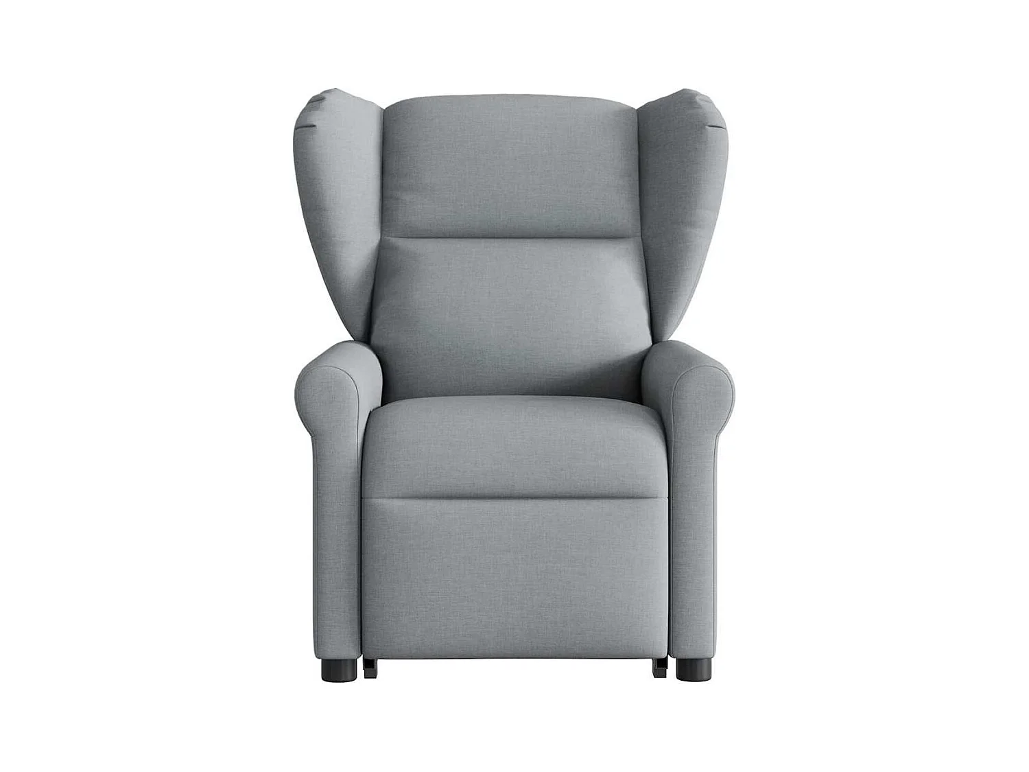 Sillón reclinable de masaje eléctrico de tela gris claro