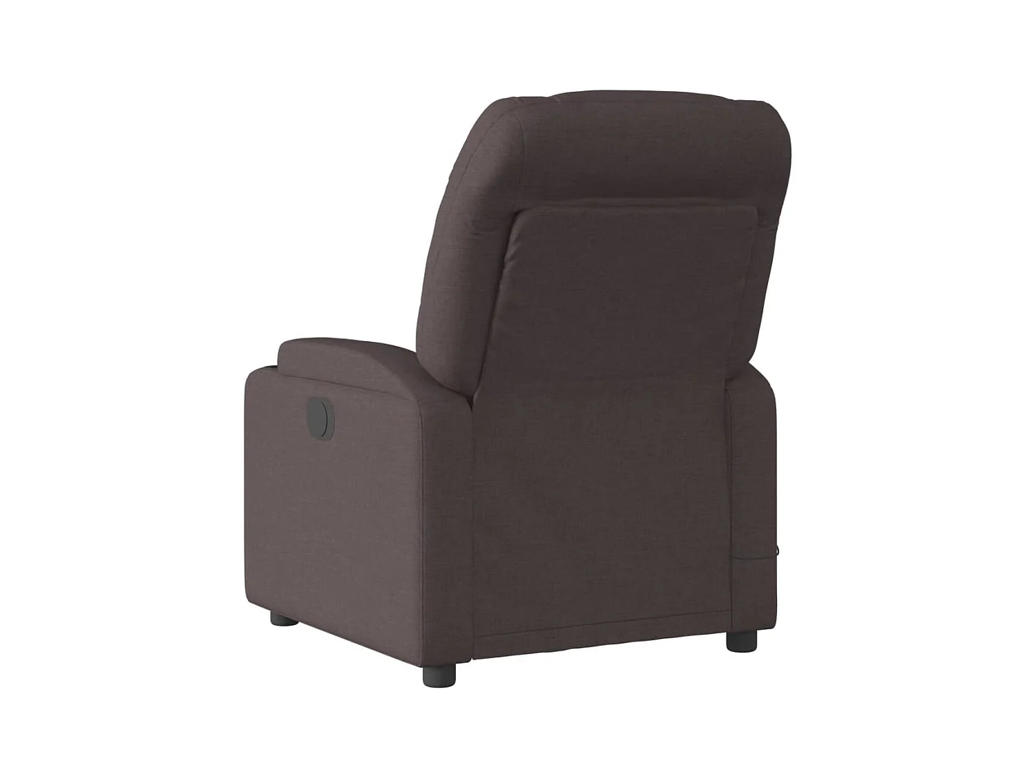 Fauteuil de massage inclinable électrique Marron foncé Tissu