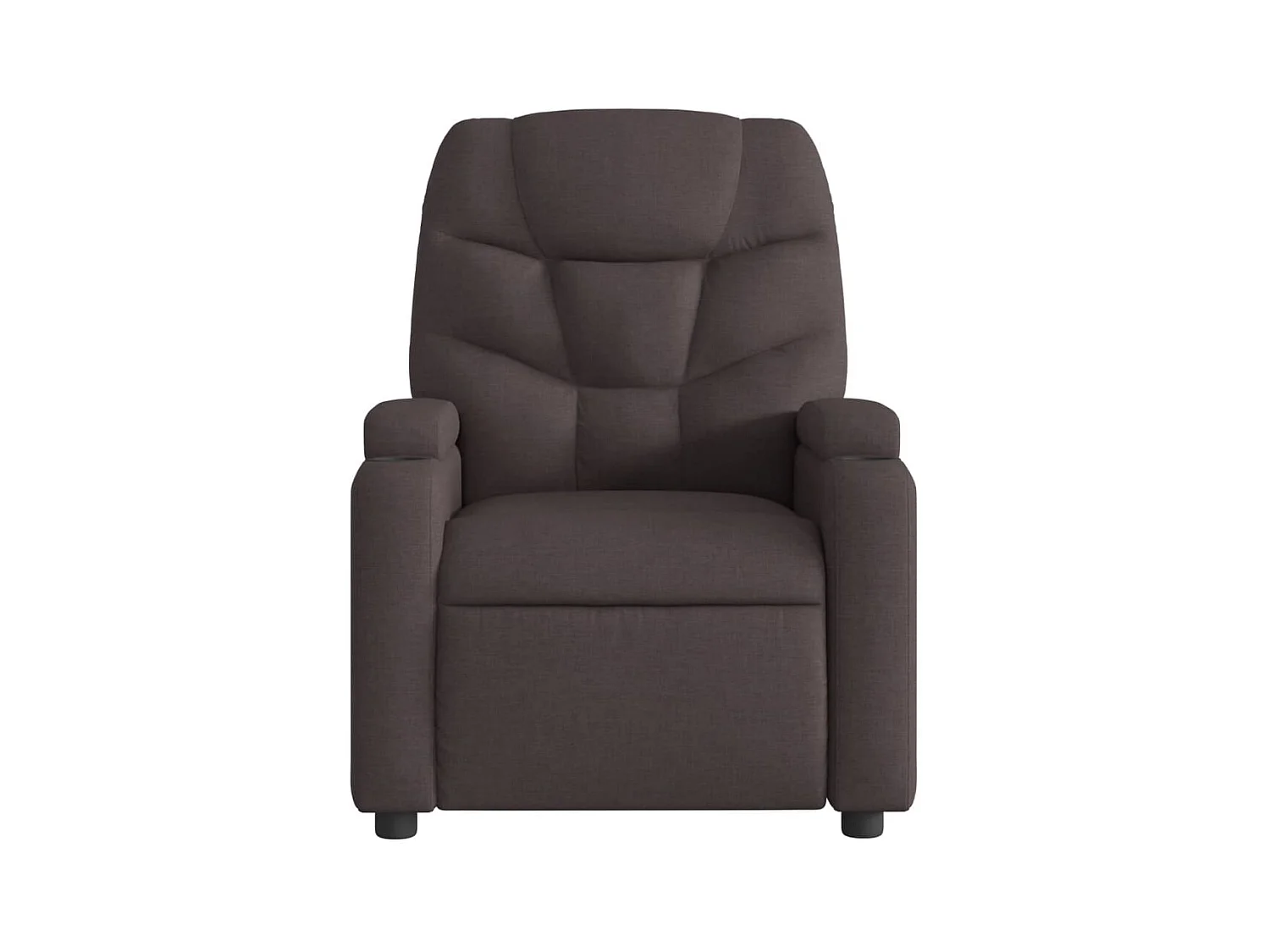 Fauteuil de massage inclinable électrique Marron foncé Tissu